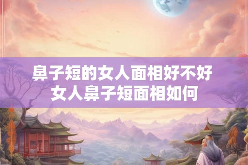 鼻子短的女人面相好不好 女人鼻子短面相如何 鼻子短的女人面相好不好 女人鼻子短面相如何