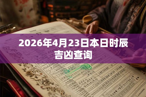 2026年4月23日本日时辰吉凶查询