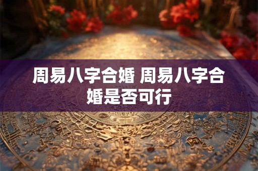 周易八字合婚 周易八字合婚是否可行