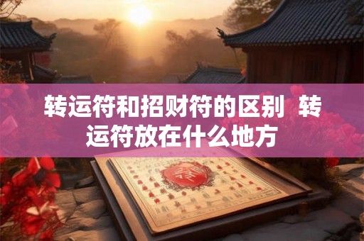 转运符和招财符的区别 转运符放在什么地方 转运符和招财符的区别 转运符放在什么地方