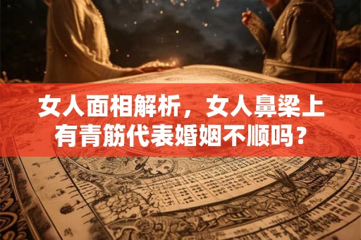 女人面相解析，女人鼻梁上有青筋代表婚姻不顺吗？