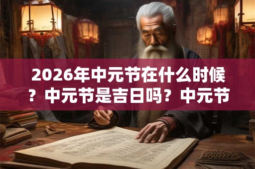 2026年中元节在什么时候？中元节是吉日吗？中元节可以结婚领证吗？