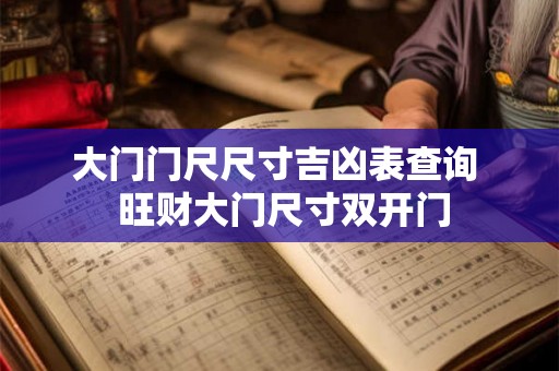 大门门尺尺寸吉凶表查询  旺财大门尺寸双开门
