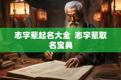 志字辈起名大全  志字辈取名宝典