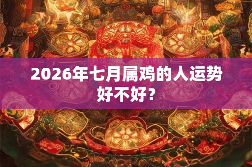 2026年七月属鸡的人运势好不好？