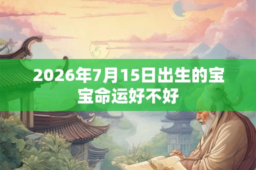 2026年7月15日出生的宝宝命运好不好