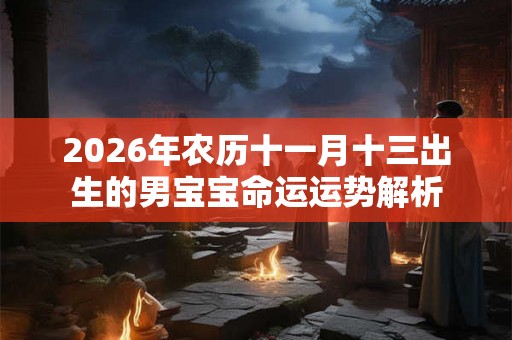 2026年农历十一月十三出生的男宝宝命运运势解析