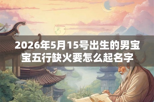 2026年5月15号出生的男宝宝五行缺火要怎么起名字
