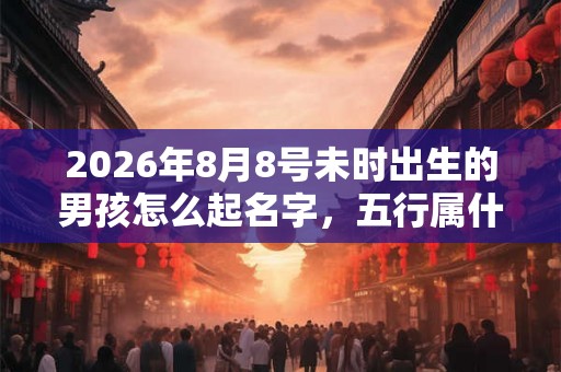 2026年8月8号未时出生的男孩怎么起名字，五行属什么