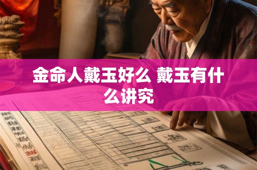 金命人戴玉好么 戴玉有什么讲究
