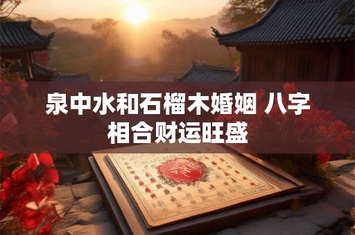 泉中水和石榴木婚姻 八字相合财运旺盛