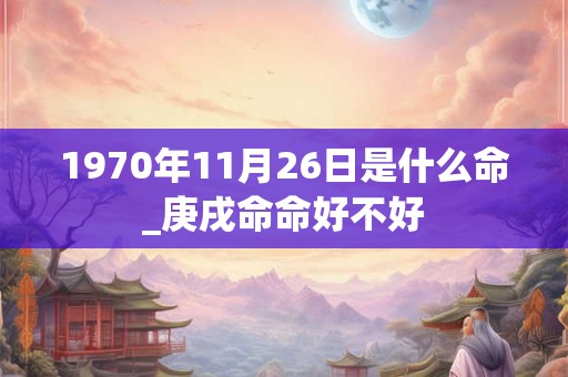 1970年11月26日是什么命_庚戌命命好不好