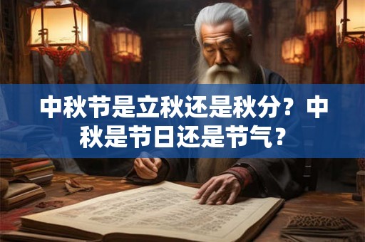 中秋节是立秋还是秋分？中秋是节日还是节气？