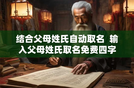结合父母姓氏自动取名  输入父母姓氏取名免费四字