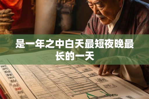 是一年之中白天最短夜晚最长的一天