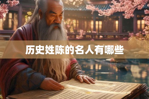 历史姓陈的名人有哪些 历史姓陈的名人有哪些