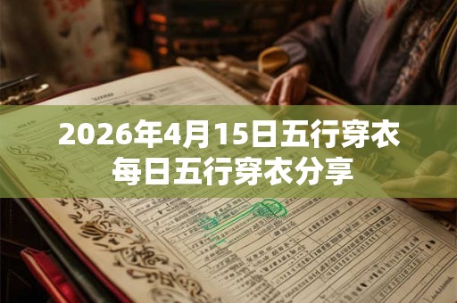 2026年4月15日五行穿衣 每日五行穿衣分享