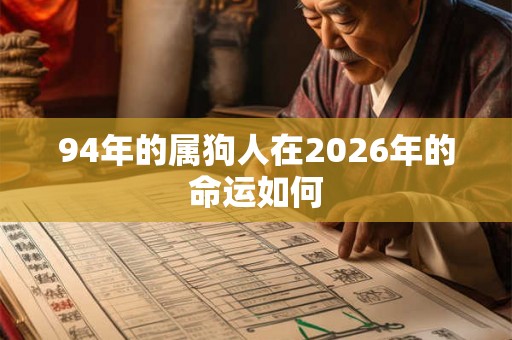 94年的属狗人在2026年的命运如何 94年的属狗人在2026年的命运如何