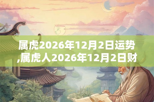 属虎2026年12月2日运势,属虎人2026年12月2日财运,生肖虎2026年12月2日运势