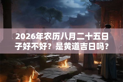 2026年农历八月二十五日子好不好?是黄道吉日吗? 2026年农历八月二十五日子好不好?是黄道吉日吗?