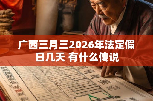 广西三月三2026年法定假日几天 有什么传说