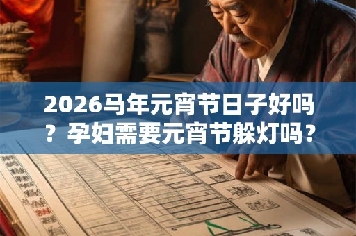 2026马年元宵节日子好吗？孕妇需要元宵节躲灯吗？