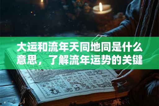 大运和流年天同地同是什么意思,了解流年运势的关键 大运和流年天同地同是什么意思,了解流年运势的关键