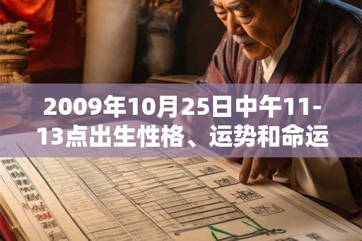 2009年10月25日中午11-13点出生性格、运势和命运 2009年10月25日中午11-13点出生性格、运势和命运