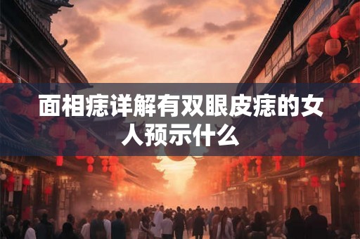 面相痣详解有双眼皮痣的女人预示什么 面相痣详解有双眼皮痣的女人预示什么