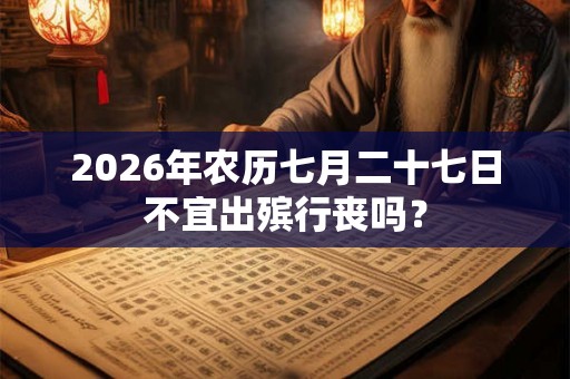 2026年农历七月二十七日不宜出殡行丧吗？