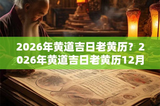 2026年黄道吉日老黄历？2026年黄道吉日老黄历12月