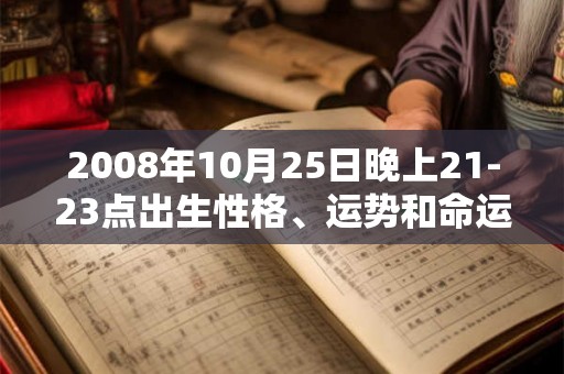 2008年10月25日晚上21-23点出生性格、运势和命运