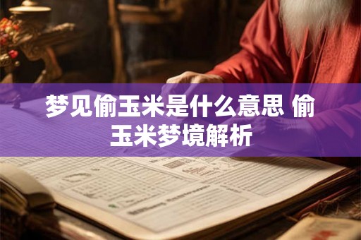 梦见偷玉米是什么意思 偷玉米梦境解析 梦见偷玉米是什么意思 偷玉米梦境解析