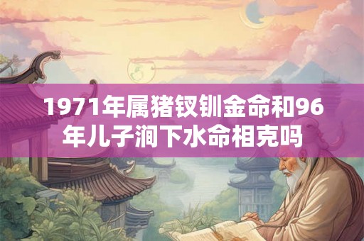 1971年属猪钗钏金命和96年儿子涧下水命相克吗