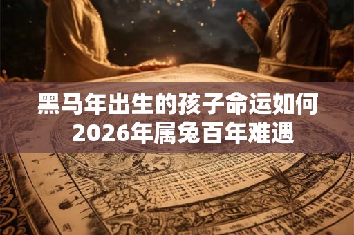 黑马年出生的孩子命运如何  2026年属兔百年难遇