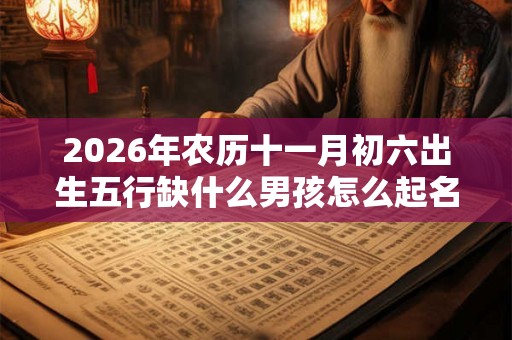 2026年农历十一月初六出生五行缺什么男孩怎么起名