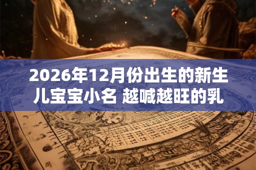 2026年12月份出生的新生儿宝宝小名 越喊越旺的乳名