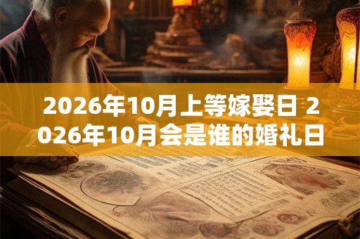 2026年10月上等嫁娶日 2026年10月会是谁的婚礼日