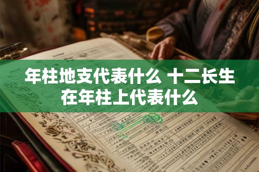年柱地支代表什么 十二长生在年柱上代表什么