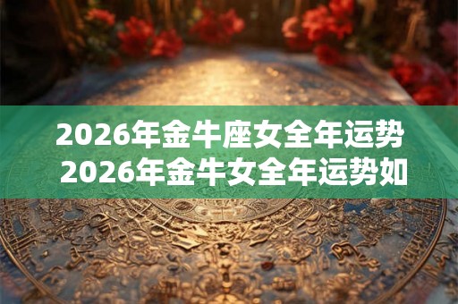 2026年金牛座女全年运势 2026年金牛女全年运势如何