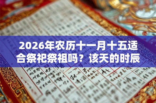 2026年农历十一月十五适合祭祀祭祖吗？该天的时辰凶吉如何？
