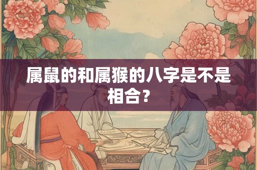 属鼠的和属猴的八字是不是相合？