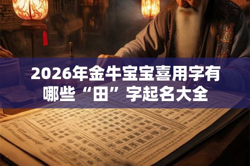 2026年金牛宝宝喜用字有哪些“田”字起名大全