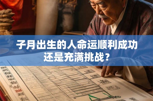 子月出生的人命运顺利成功还是充满挑战？