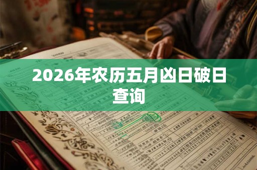 2026年农历五月凶日破日查询 2026年农历五月凶日破日查询