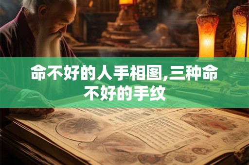 命不好的人手相图,三种命不好的手纹