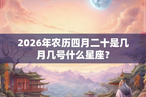 2026年农历四月二十是几月几号什么星座？