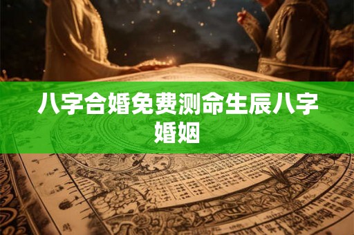 八字合婚免费测命生辰八字婚姻