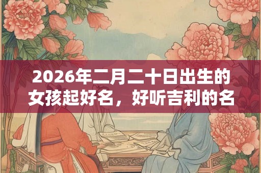 2026年二月二十日出生的女孩起好名，好听吉利的名字推荐