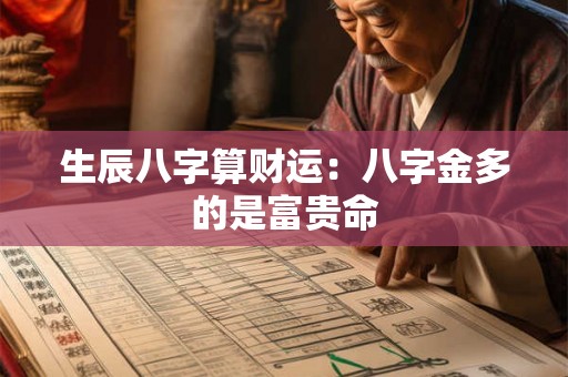 生辰八字算财运：八字金多的是富贵命